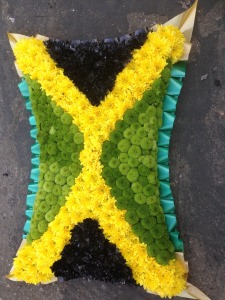 Jamaican Flag Floral Pillow